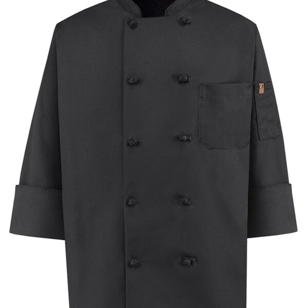 Black Knot Button Chef Coat Thumbnail