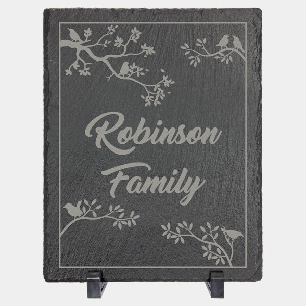 10" x 8" Rectangle Slate Decor with Plastic Feet Thumbnail